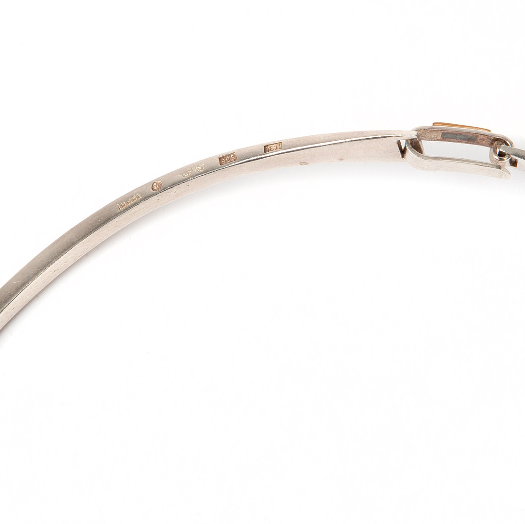 BERIT LINDSKOG, collier samt armring, silver, Dals Långed, 1997 samt 2003.