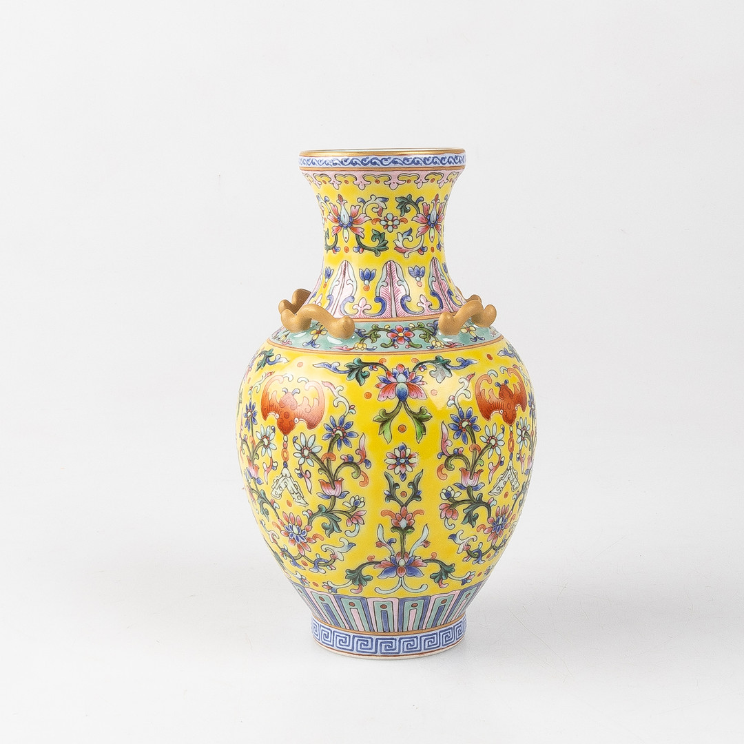 Vas, Famille rose, Qianlong, Kina.
