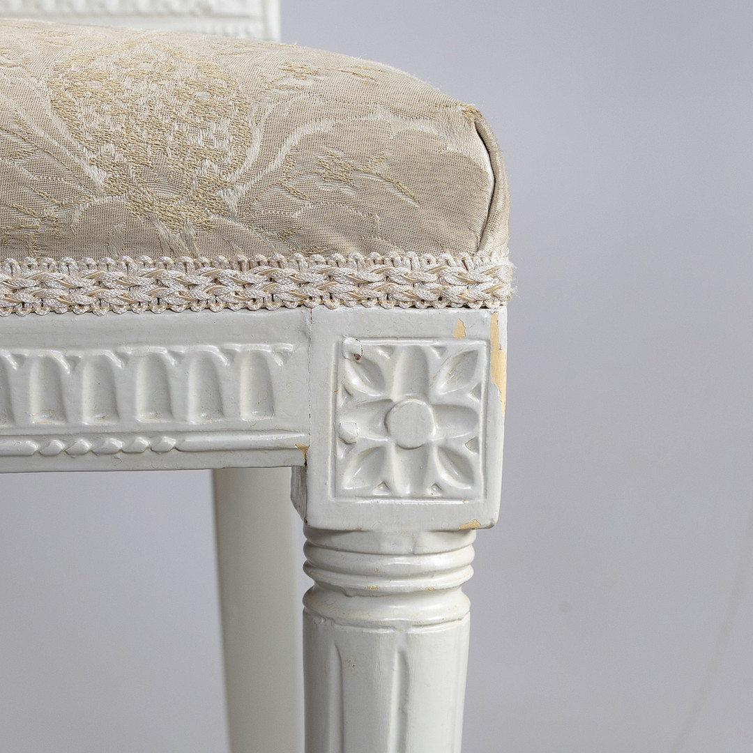 STOLAR SAMT KARMSTOL, 7 stycken, gustaviansk stil, 18/1900-tal.