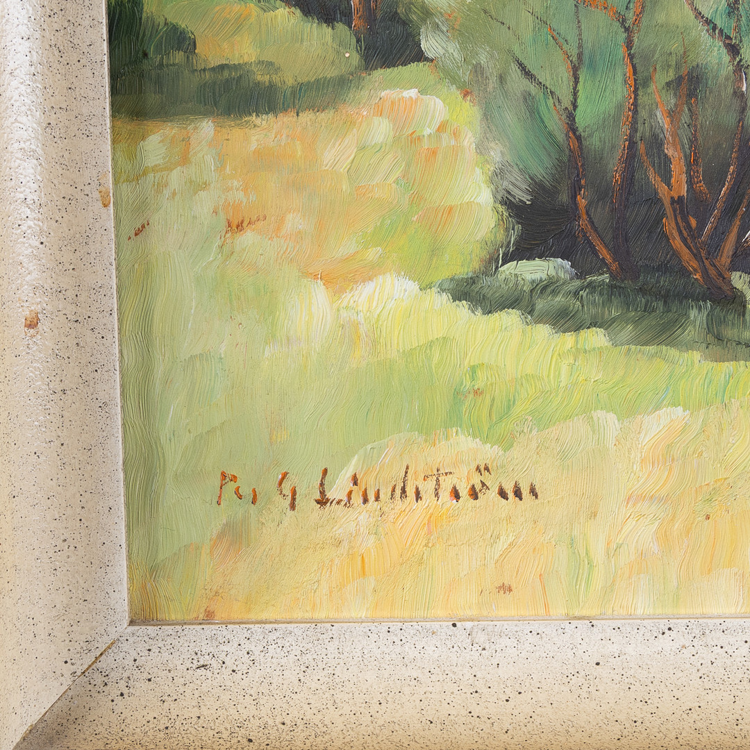 PER-GUNNAR LINDSTRÖM (1909-1986). Landskaps och kustmotiv, 2 stycken, oljor på pannå.