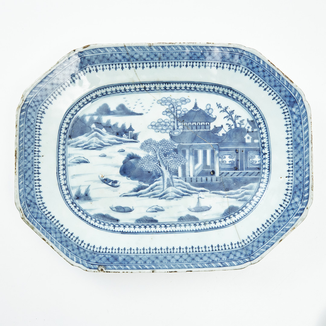 FAT, INGEFÄRSKRUKA, 4 dlr., porslin, Kina, Qianlong (1736-1795), varierande dekor i underglasyrblått.