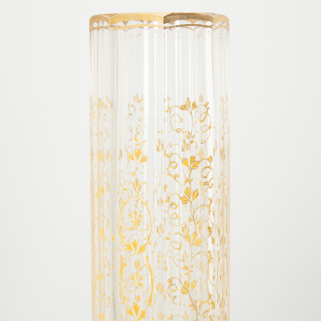 Paar Biedermeier-Stangenvasen, Böhmen, 19. Jh. (2).