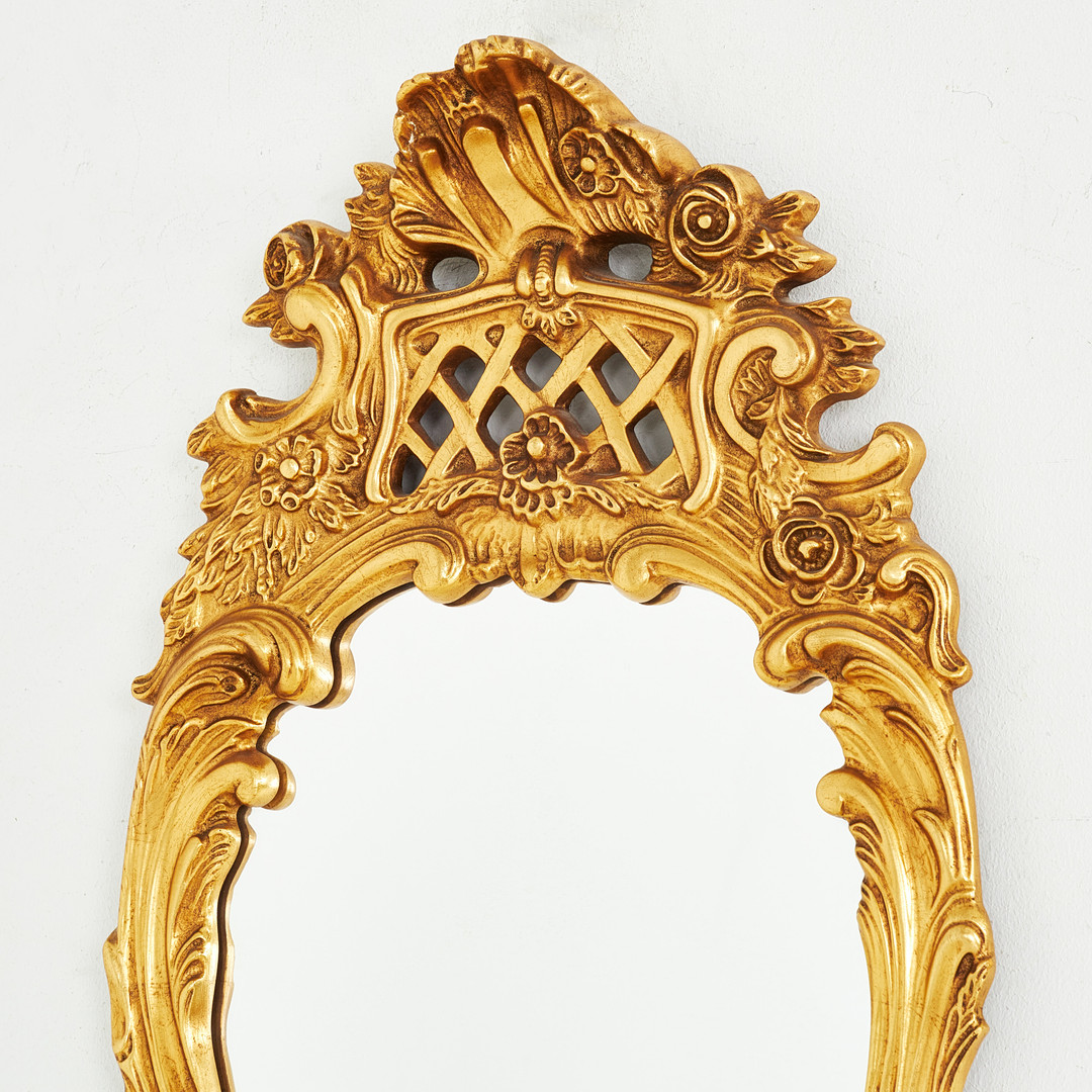 SPEGEL, Rokokostil, 18/1900-tal, förgylld dekor.