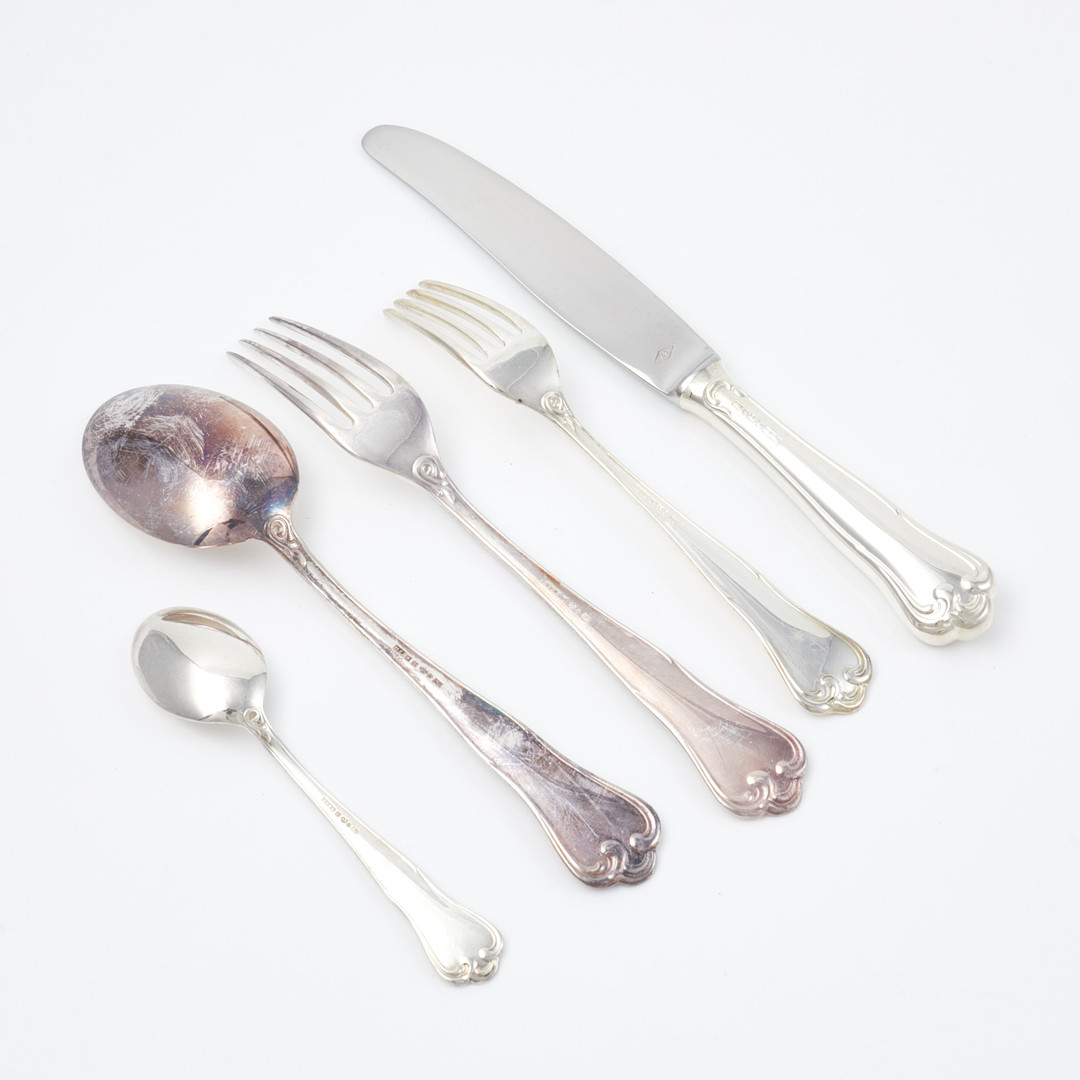 BESTICKDELAR, silver, 58 dlr.,