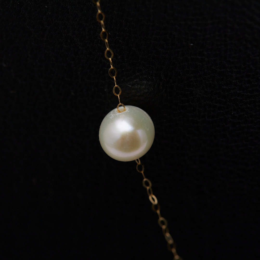 Perlenkette, 750er Gold, Akoya Perlen.