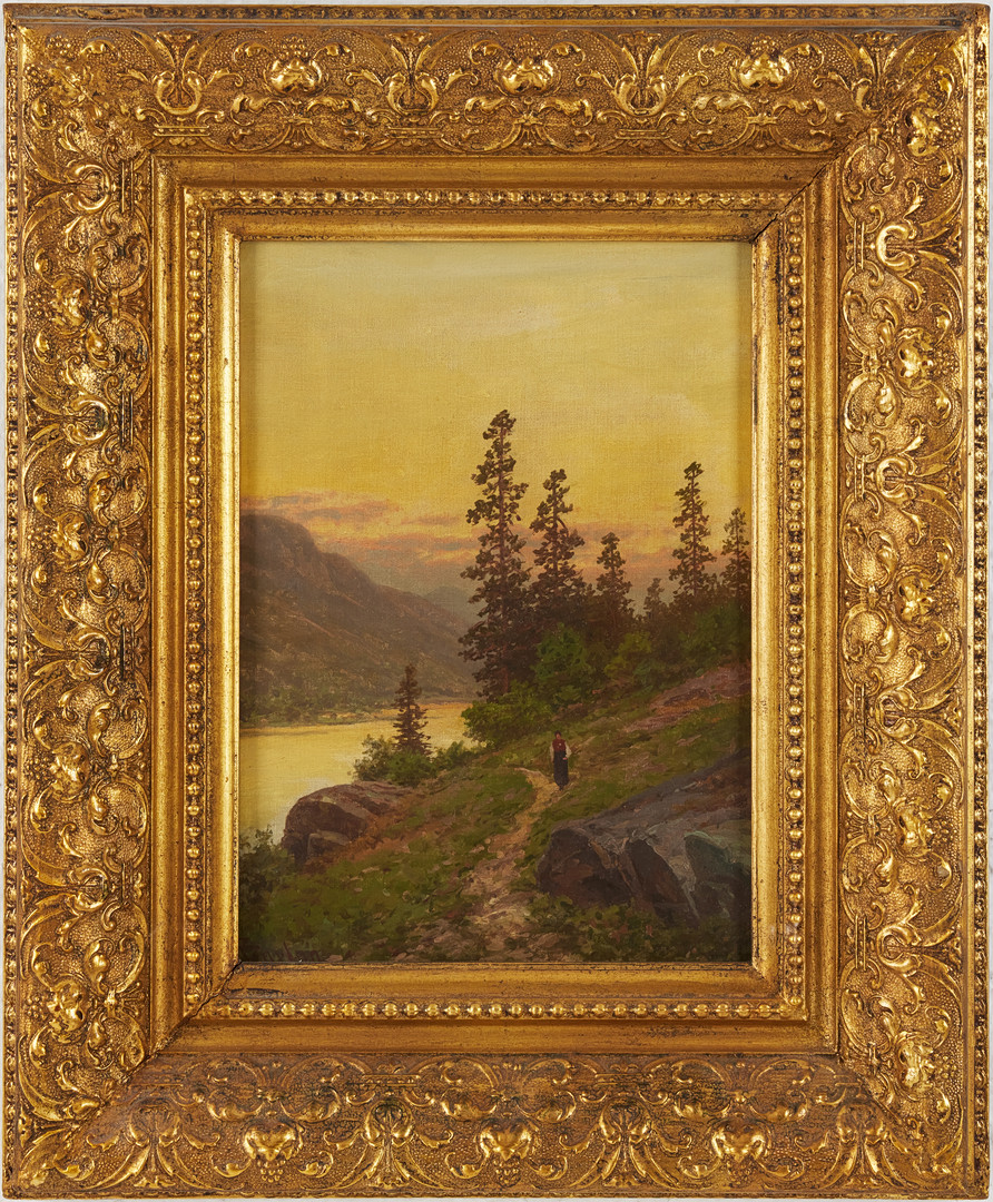ISAK PHILIP HARTVIG BARLAG (NOR 1840-1913). Figur på stig, olja på duk, signerad.