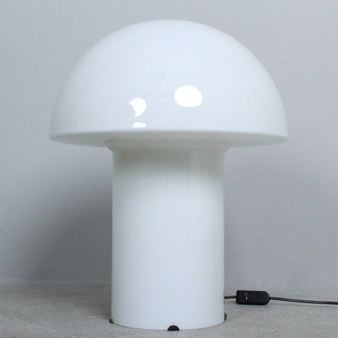 PEILL & PUTZLER. Große Pilzleuchte / Mushroom Lamp, Glas, 1970er Jahre.