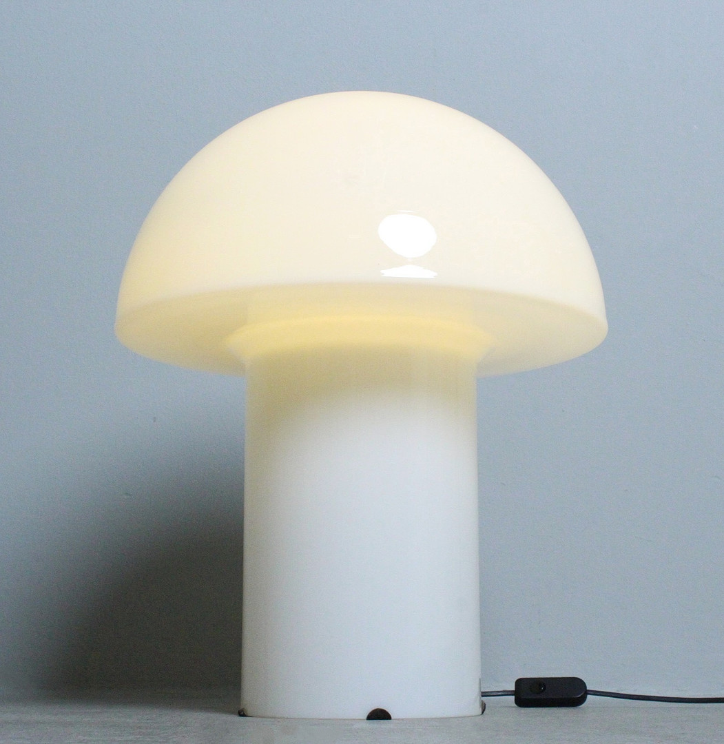 PEILL & PUTZLER. Große Pilzleuchte / Mushroom Lamp, Glas, 1970er Jahre.