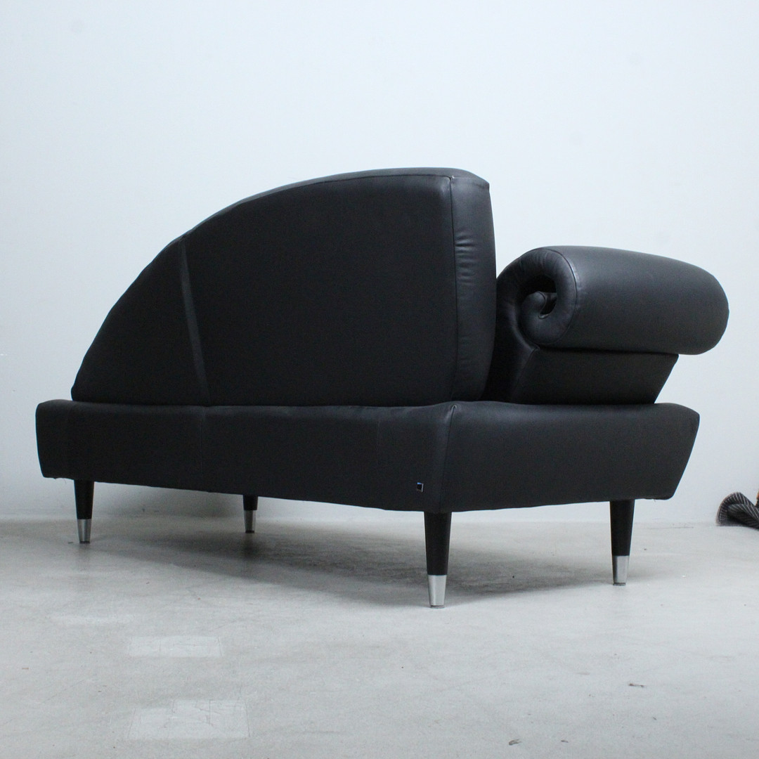 PUPPA & RAGI. Ligne Roset. Sofa, Modell 'Helix', Leder, Frankreich, 1990er Jahre.