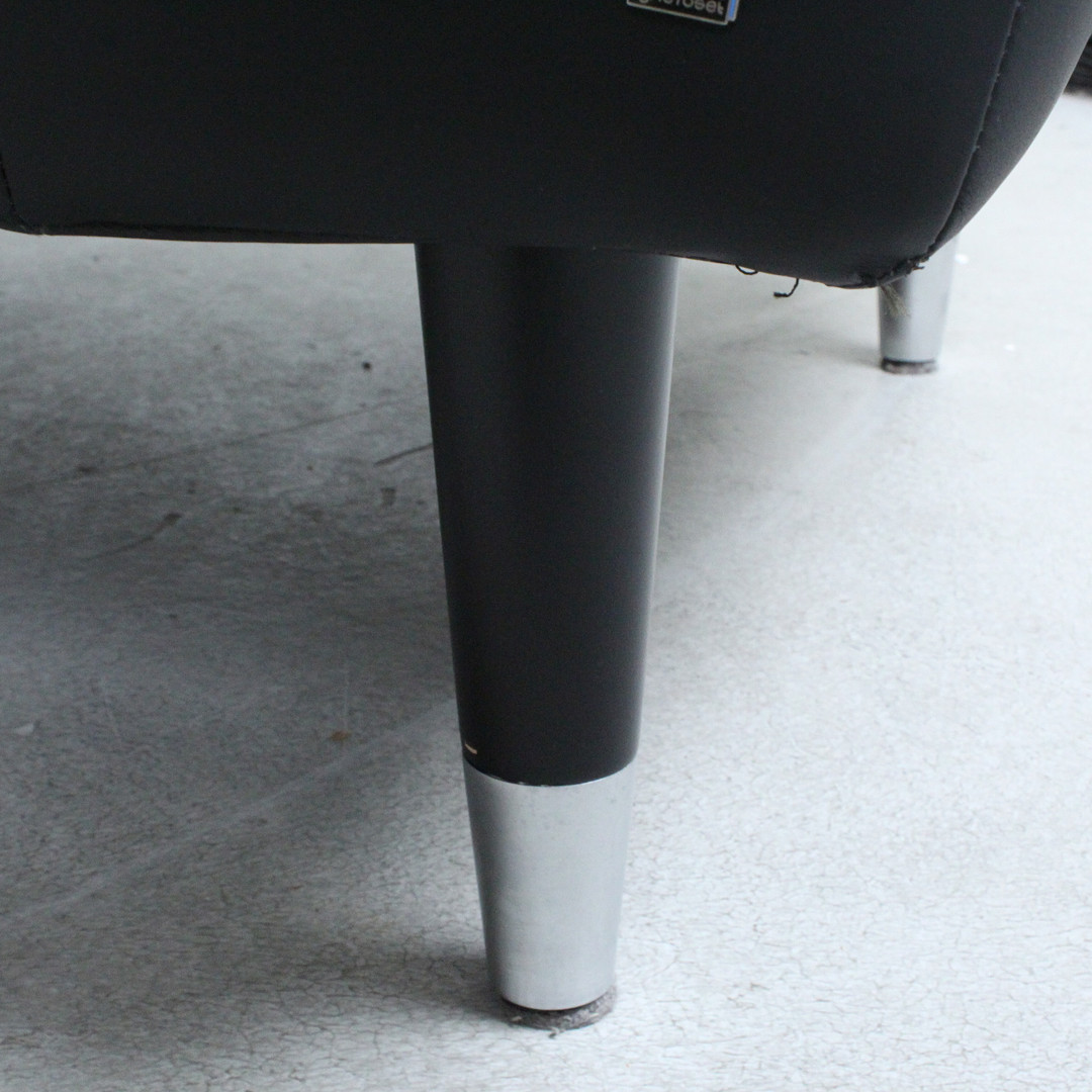 PUPPA & RAGI. Ligne Roset. Sofa, Modell 'Helix', Leder, Frankreich, 1990er Jahre.
