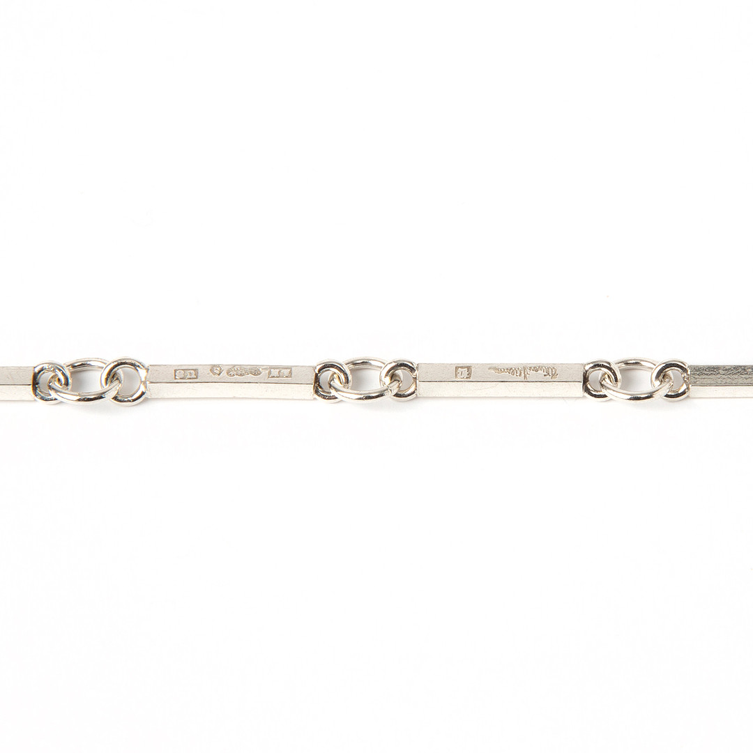WIWEN NILSSON, collier, sterlingsilver med fasettslipad bergkristall, Lund, 1946.