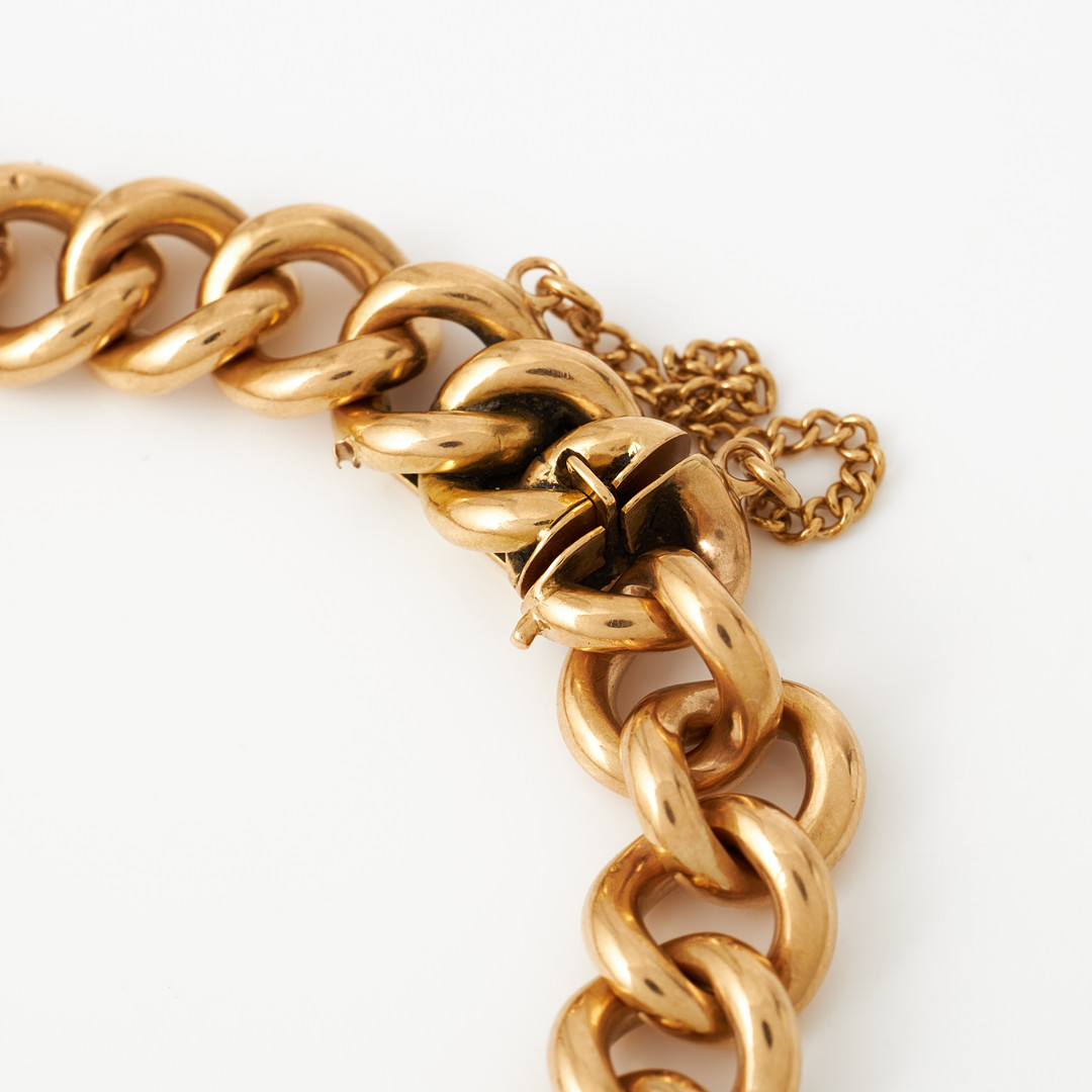 ARMBAND, 18 k guld, manglad pansarlänk, Mandahls Eftr AB, Nils-Eric Quists, Helsingborg 1940.