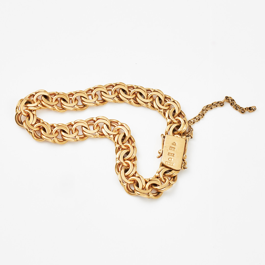 ARMBAND, 18 k guld, Bismarck, Danderyds Guldsmedja, Georg W Wahlström, Stockholm 1955.