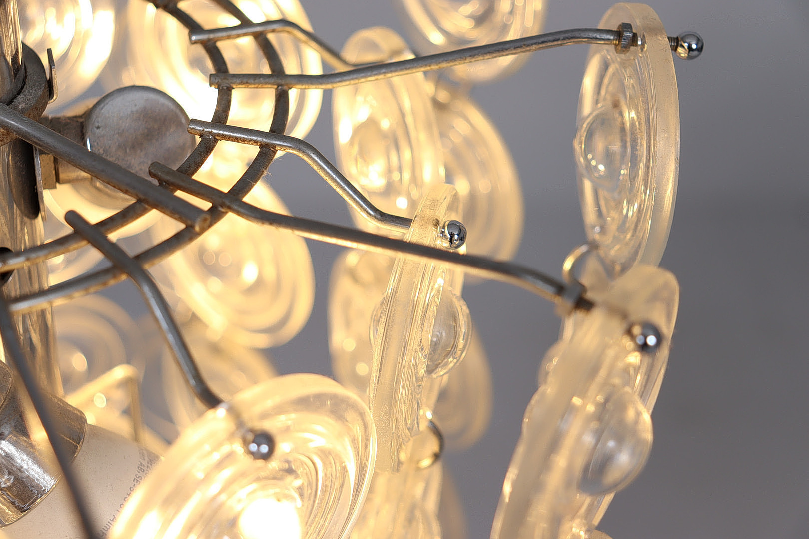 GAETANO SCIOLARI. Mid Century Deckenlampe/Muranoglas, Italien, 1960er Jahre.