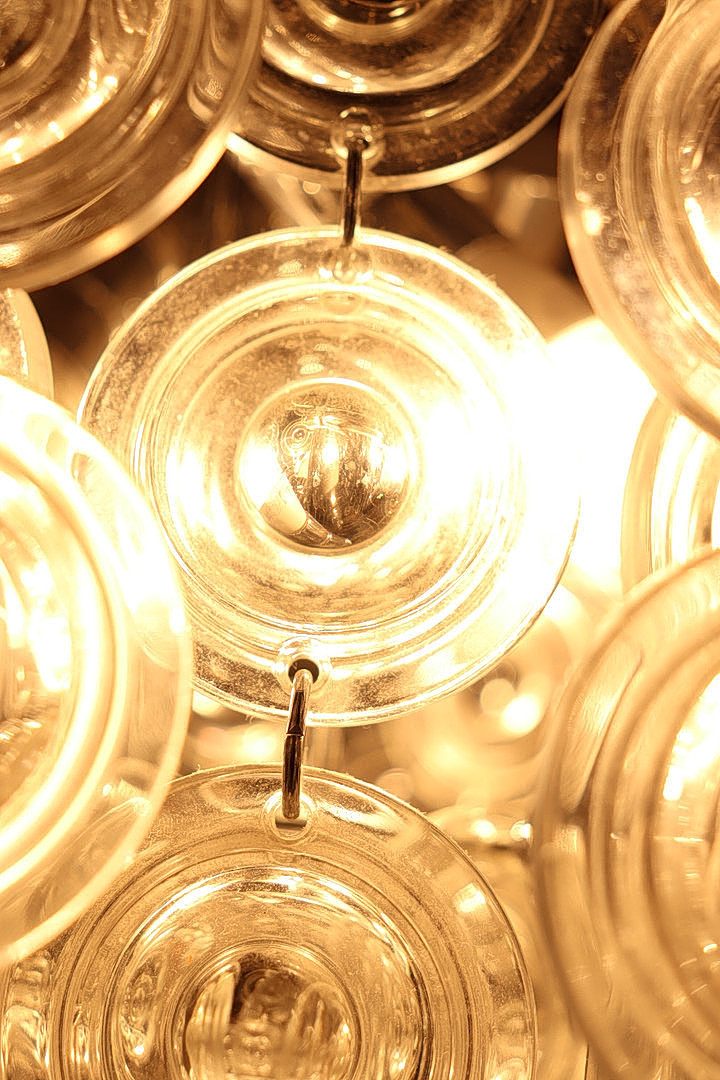GAETANO SCIOLARI. Mid Century Deckenlampe/Muranoglas, Italien, 1960er Jahre.