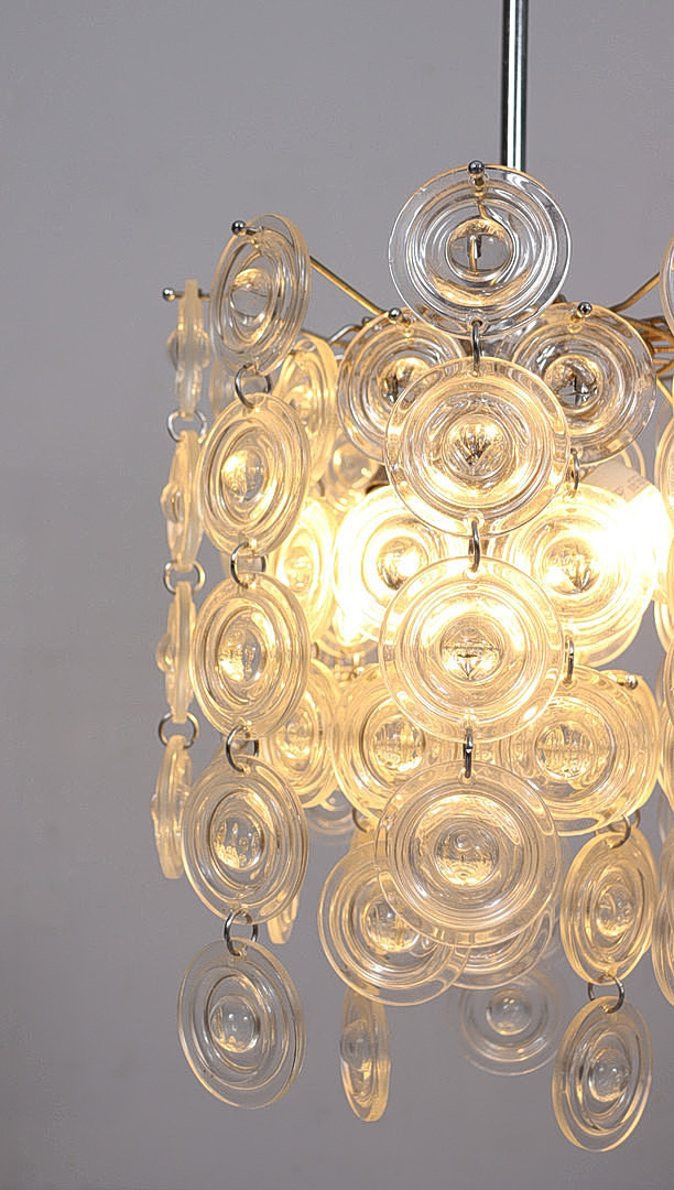 GAETANO SCIOLARI. Mid Century Deckenlampe/Muranoglas, Italien, 1960er Jahre.
