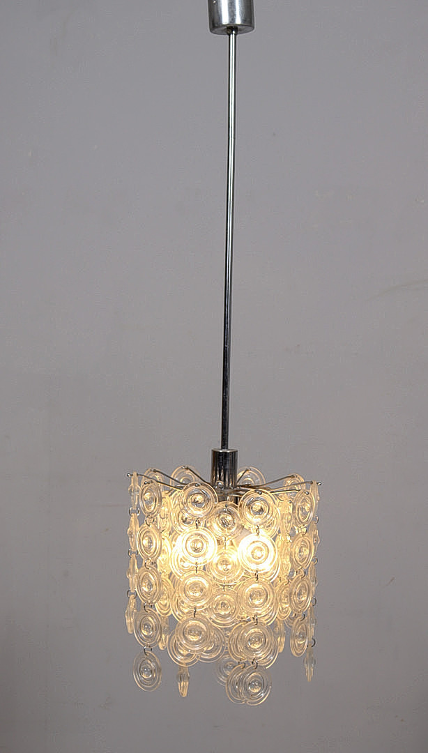 GAETANO SCIOLARI. Mid Century Deckenlampe/Muranoglas, Italien, 1960er Jahre.