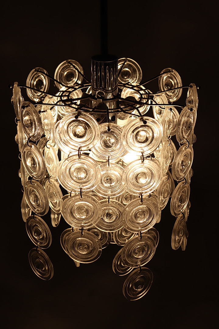 GAETANO SCIOLARI. Mid Century Deckenlampe/Muranoglas, Italien, 1960er Jahre.