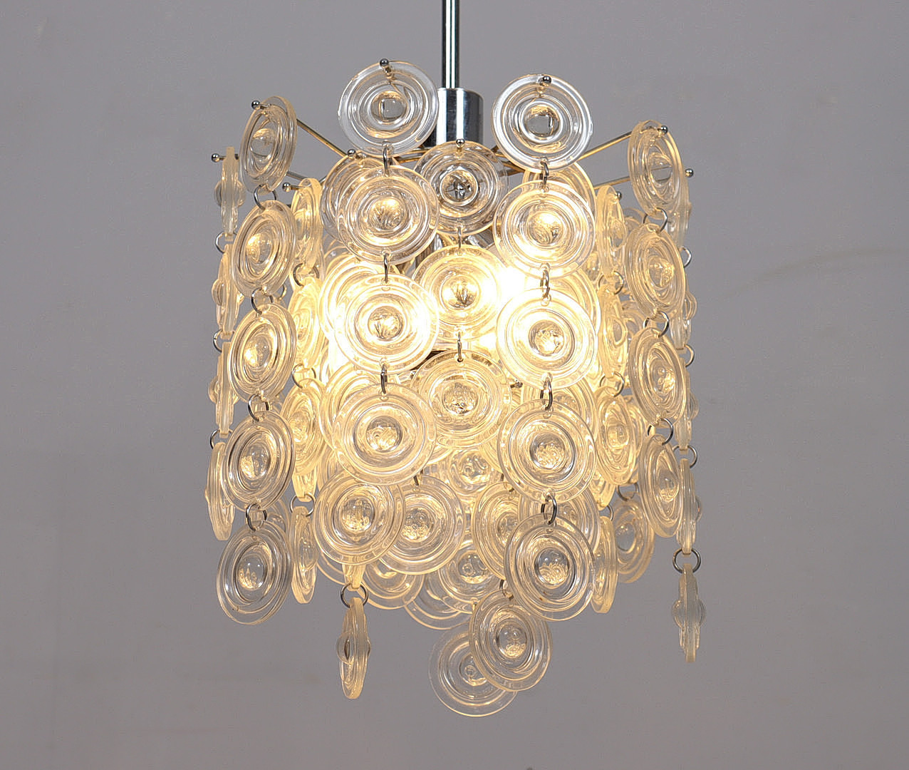 GAETANO SCIOLARI. Mid Century Deckenlampe/Muranoglas, Italien, 1960er Jahre.