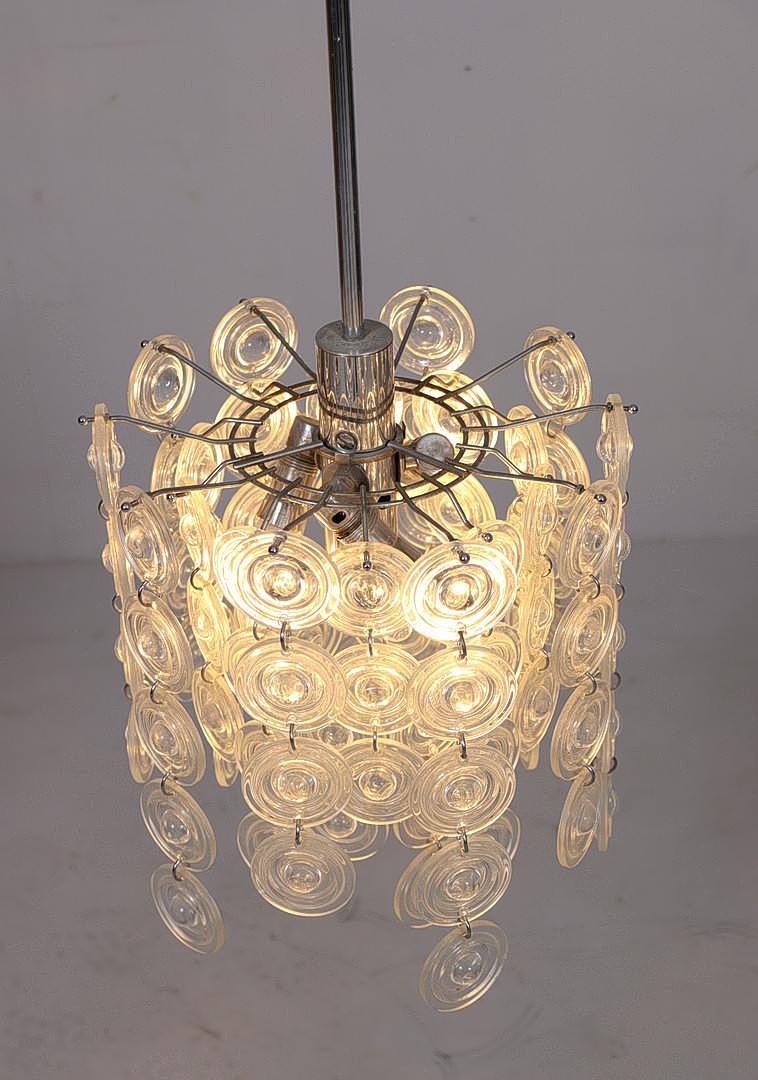 GAETANO SCIOLARI. Mid Century Deckenlampe/Muranoglas, Italien, 1960er Jahre.