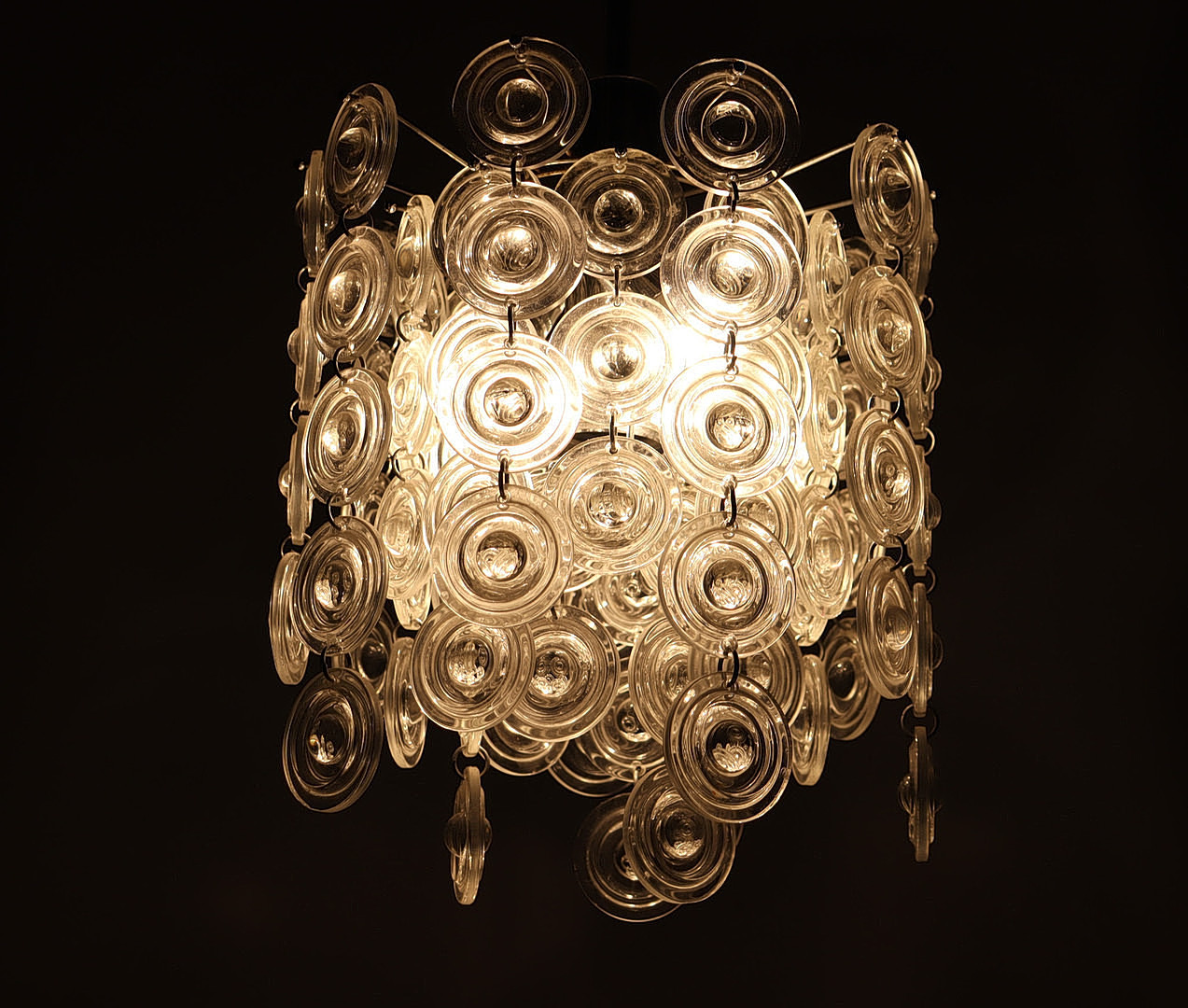 GAETANO SCIOLARI. Mid Century Deckenlampe/Muranoglas, Italien, 1960er Jahre.