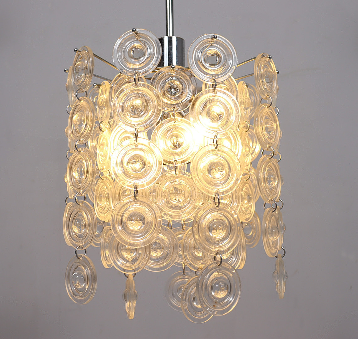 GAETANO SCIOLARI. Mid Century Deckenlampe/Muranoglas, Italien, 1960er Jahre.