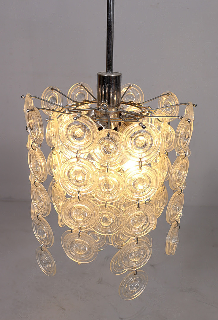 GAETANO SCIOLARI. Mid Century Deckenlampe/Muranoglas, Italien, 1960er Jahre.