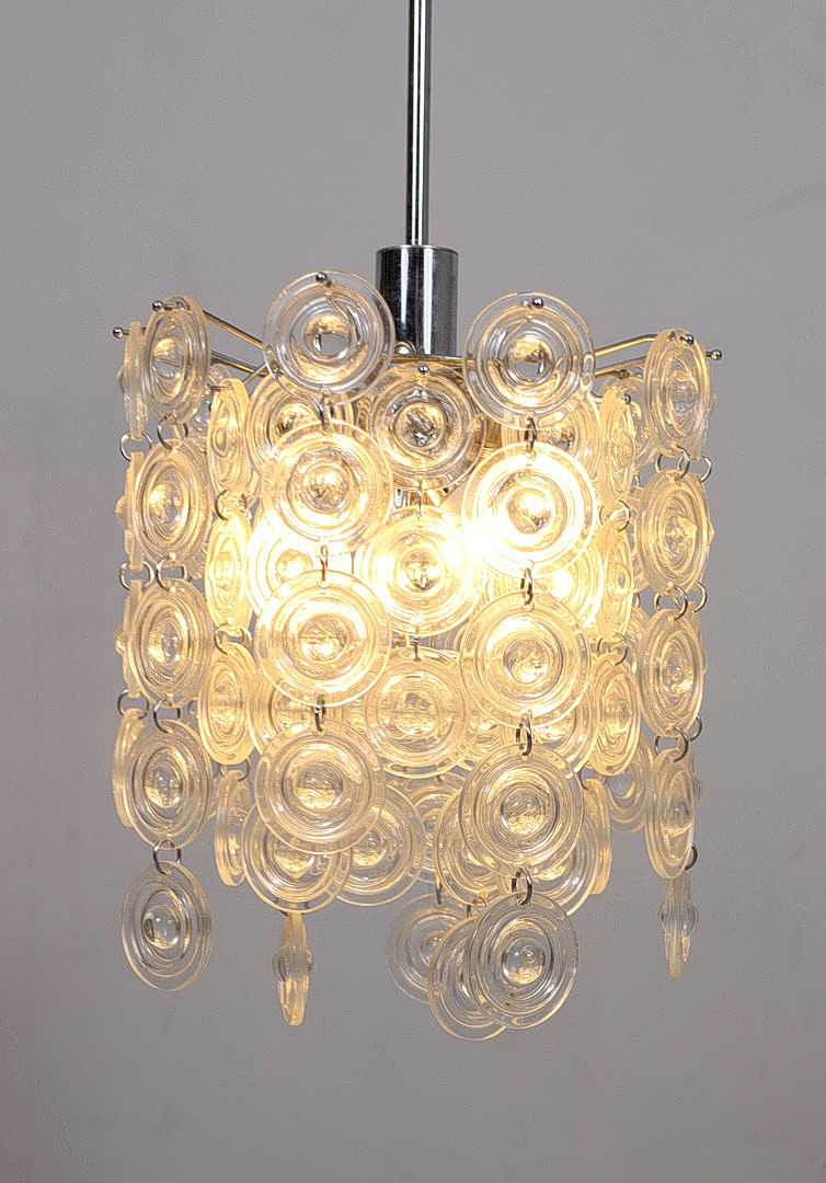 GAETANO SCIOLARI. Mid Century Deckenlampe/Muranoglas, Italien, 1960er Jahre.