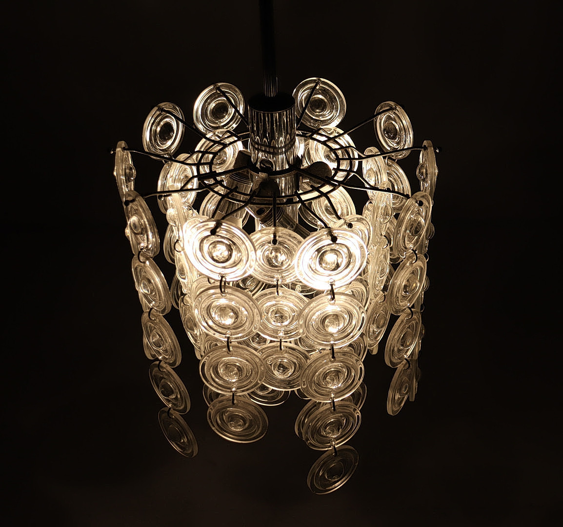 GAETANO SCIOLARI. Mid Century Deckenlampe/Muranoglas, Italien, 1960er Jahre.