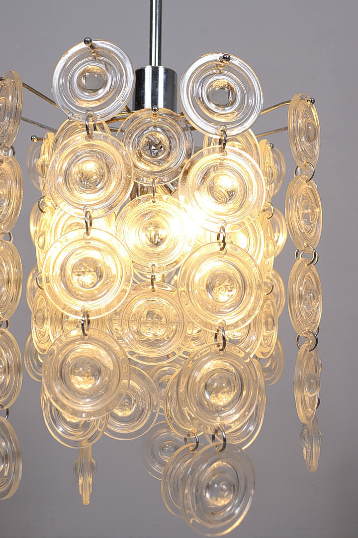 GAETANO SCIOLARI. Mid Century Deckenlampe/Muranoglas, Italien, 1960er Jahre.