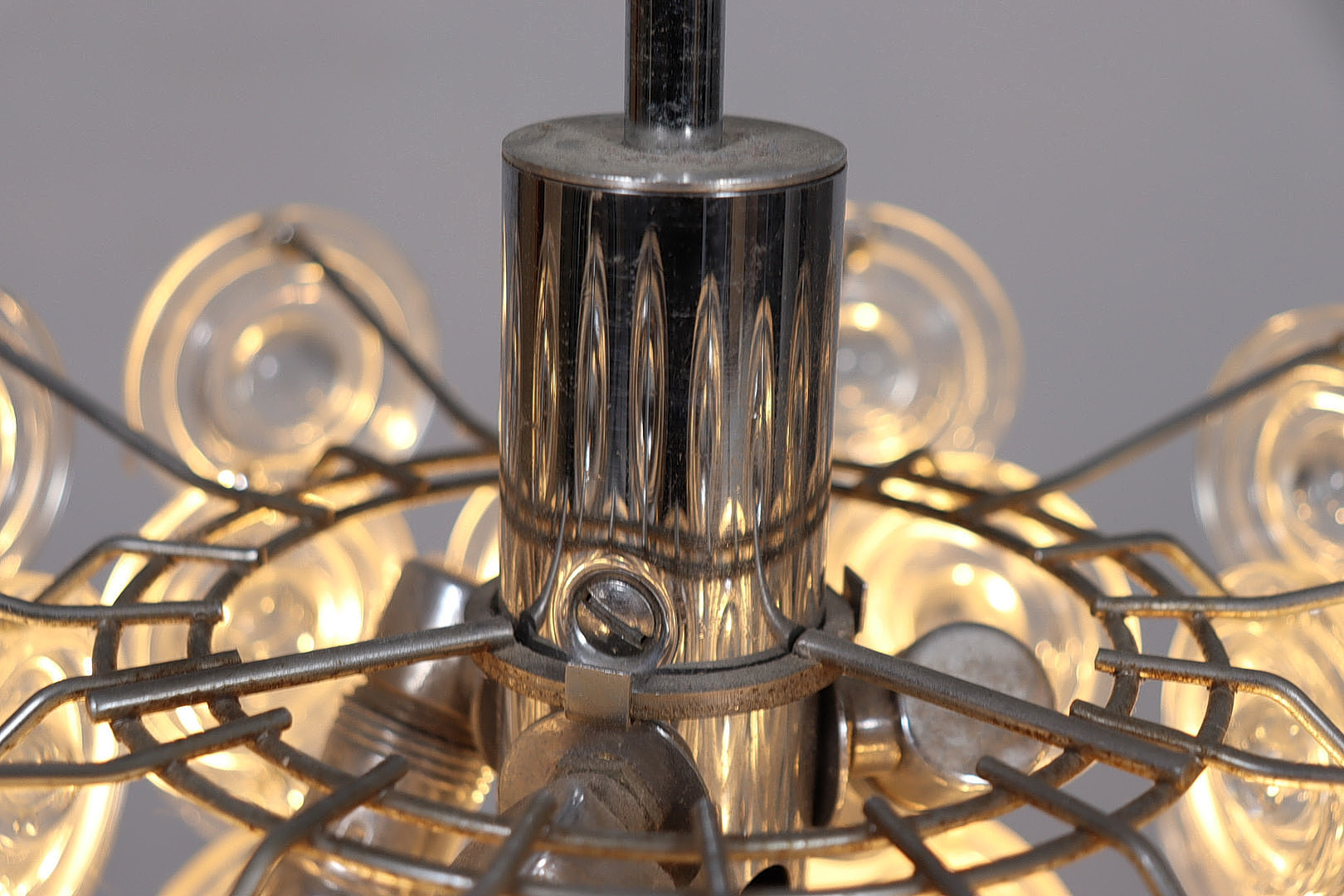 GAETANO SCIOLARI. Mid Century Deckenlampe/Muranoglas, Italien, 1960er Jahre.