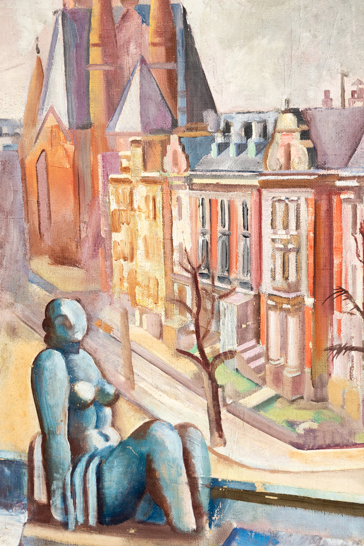 WILLI TITZE (1890-1979). Strassenszene aus Hamburg.