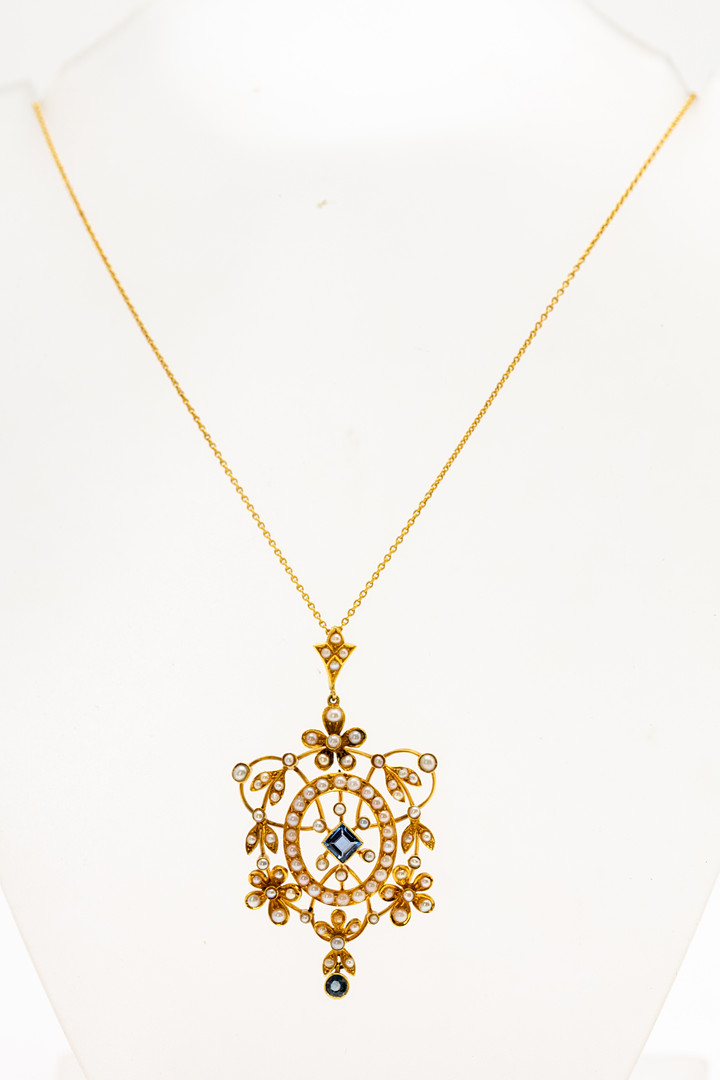 Gold Anhänger mit Kette.
