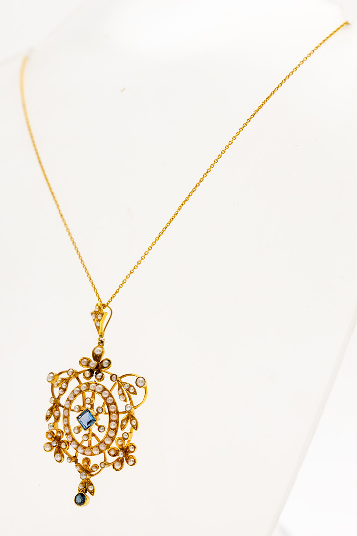 Gold Anhänger mit Kette.