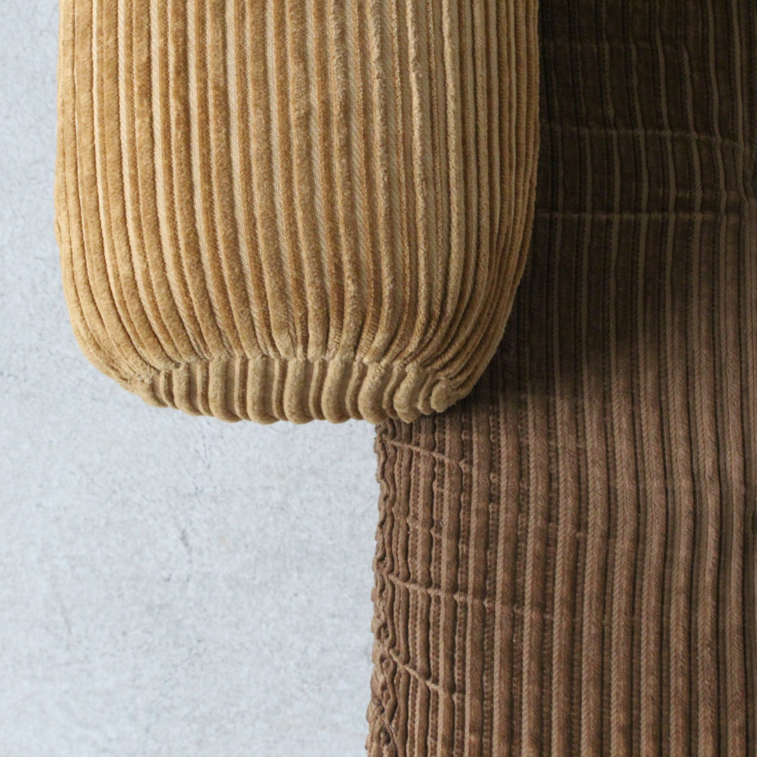 Paar Loungesessel / Sofaelemente, Cord, 1970er Jahre.