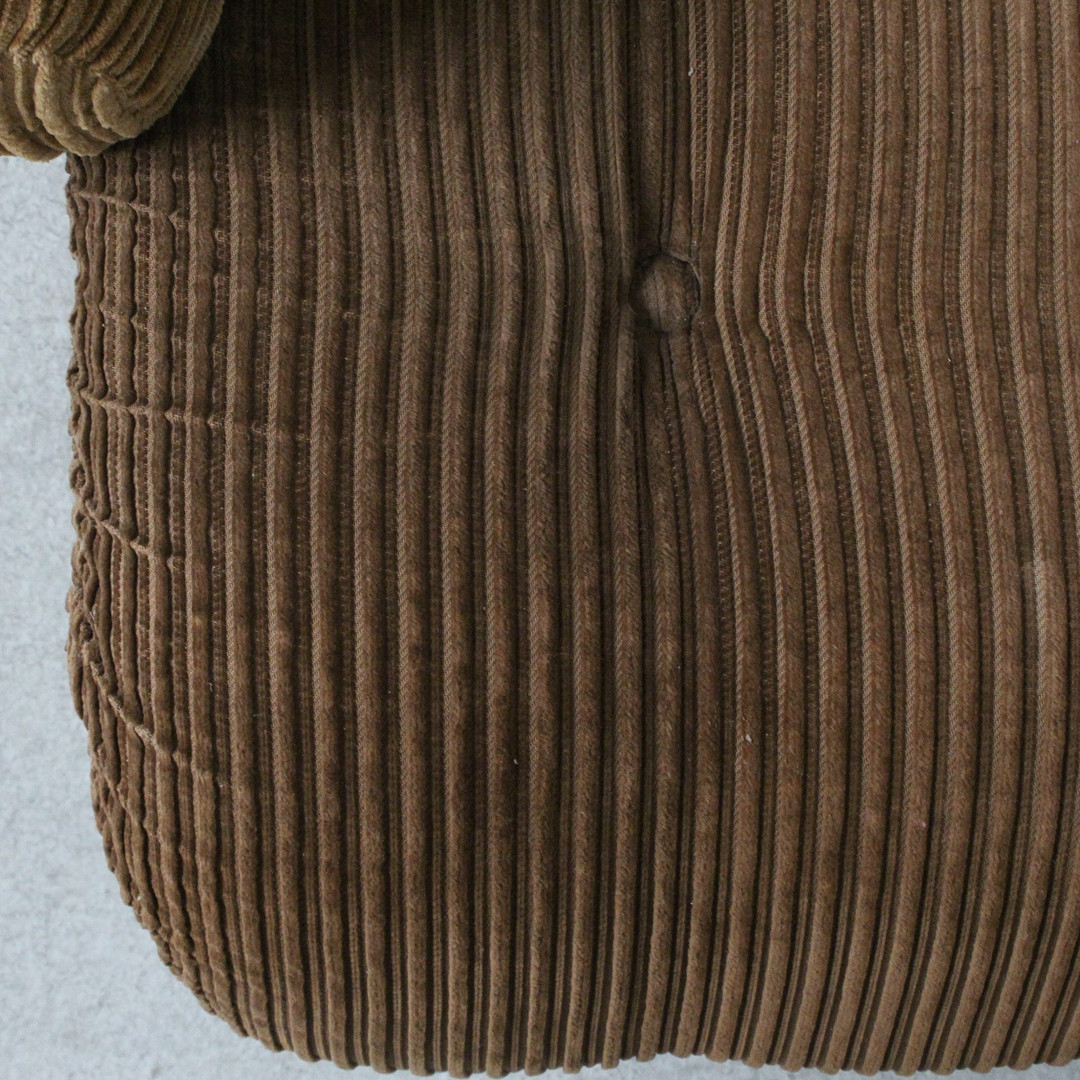 Paar Loungesessel / Sofaelemente, Cord, 1970er Jahre.