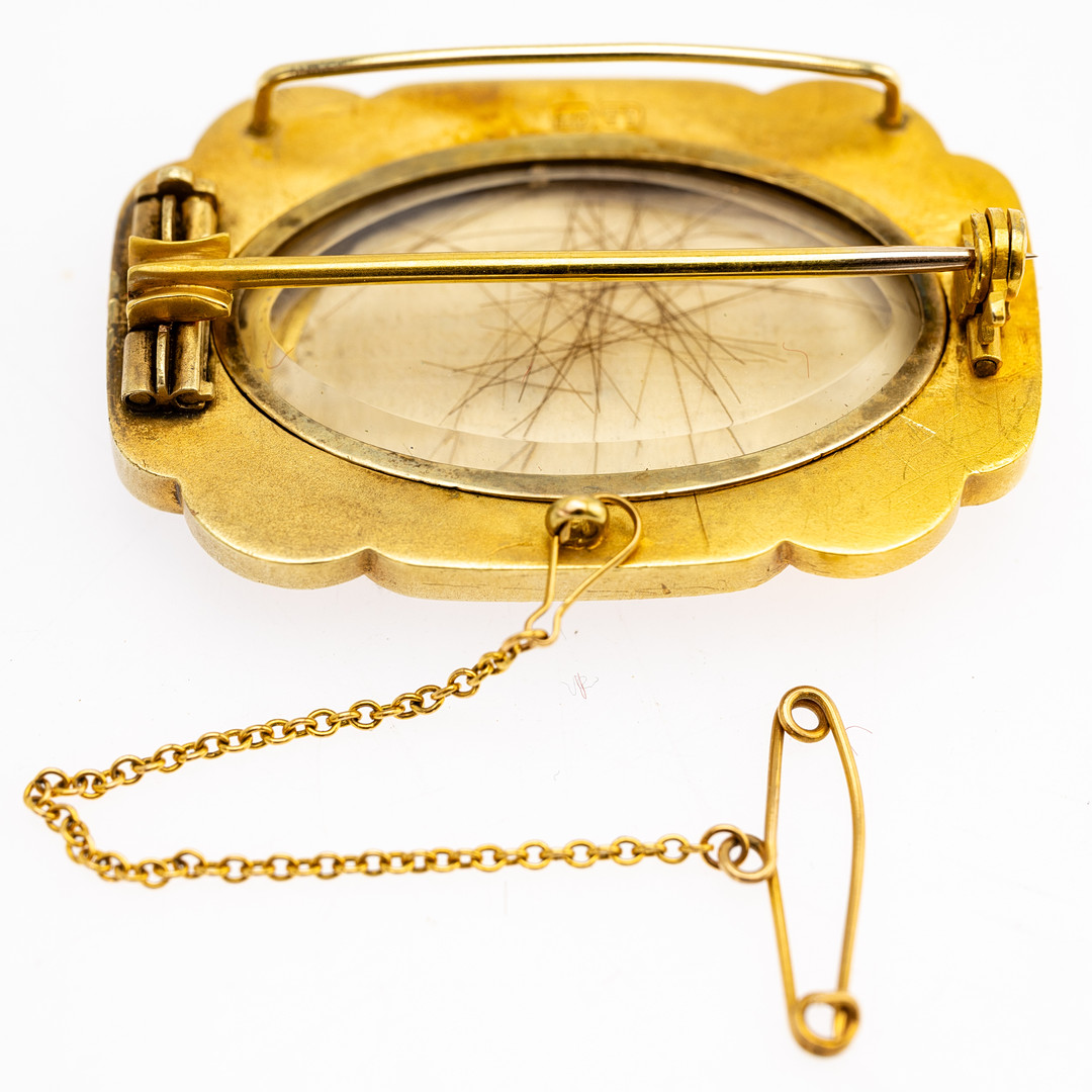Gold Brosche Ende 19. Jahrhundert.