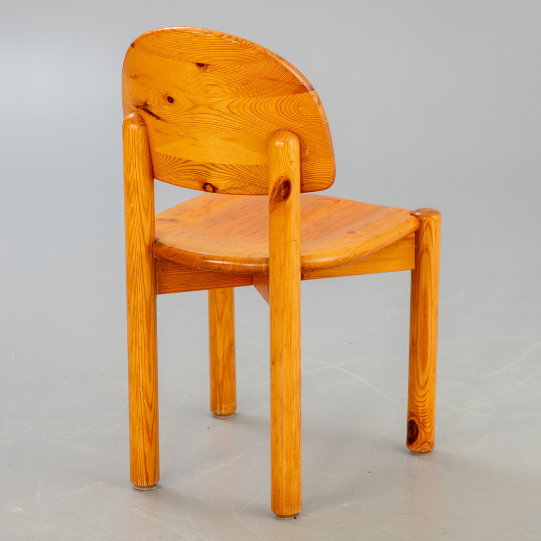 Essgruppe im Stil von Rainer Daumiller, Nadelholz, Dänemark, 1970er Jahre (5).