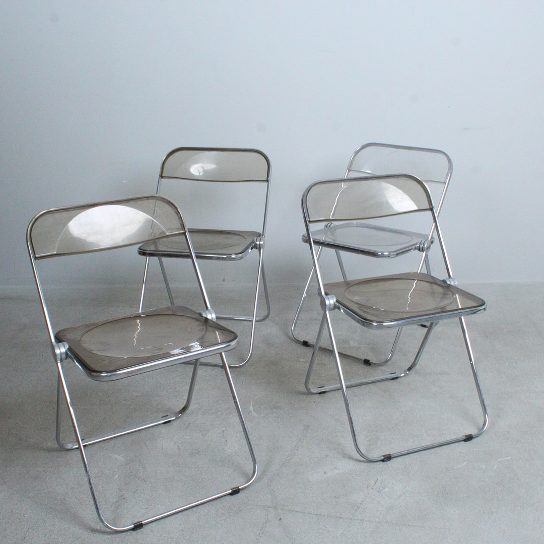 GIANCARLO PIRETTI. für Castelli, Vier Stühle/ Klappstühle, Modell 'Plia', Italien, 1970er Jahre.