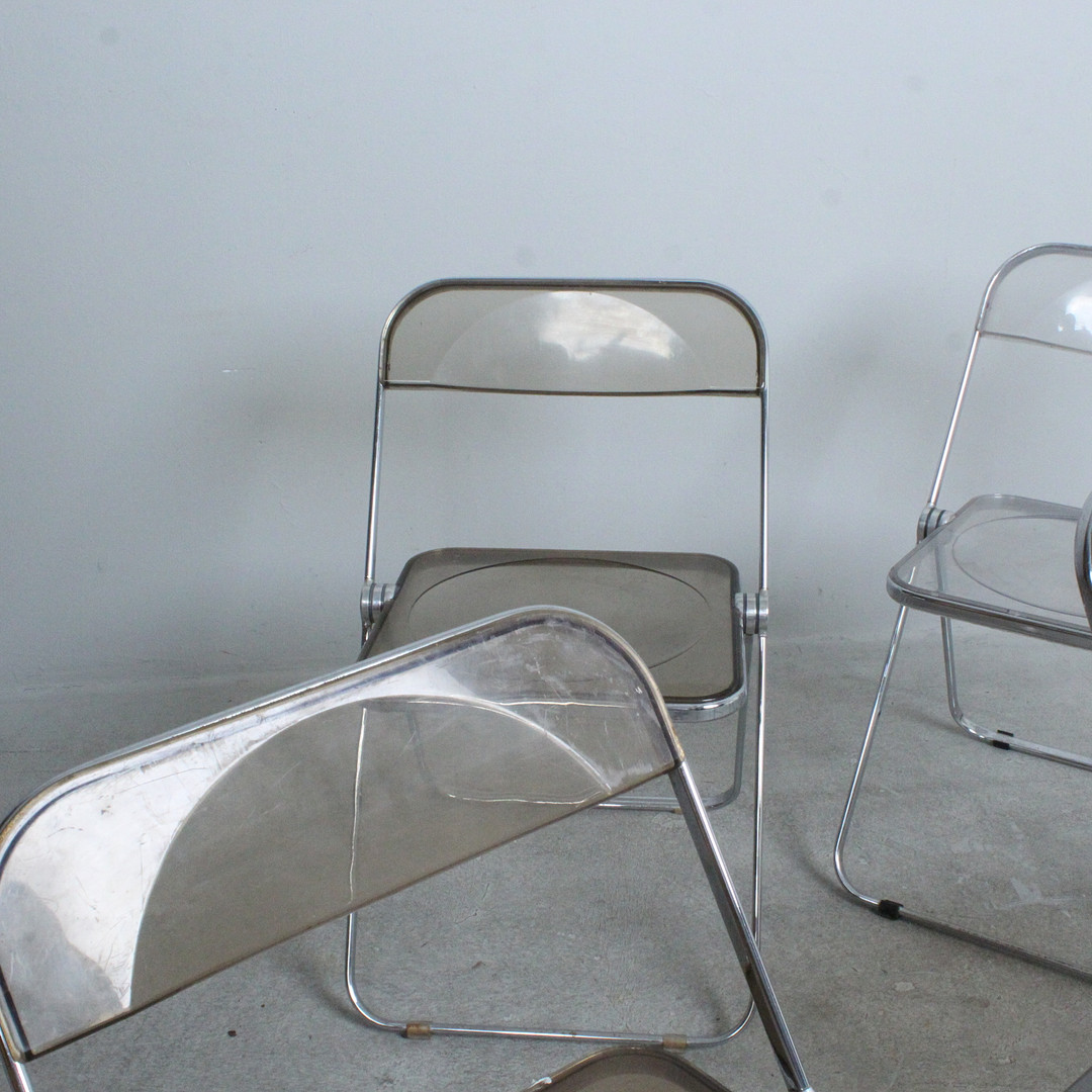 GIANCARLO PIRETTI. für Castelli, Vier Stühle/ Klappstühle, Modell 'Plia', Italien, 1970er Jahre.