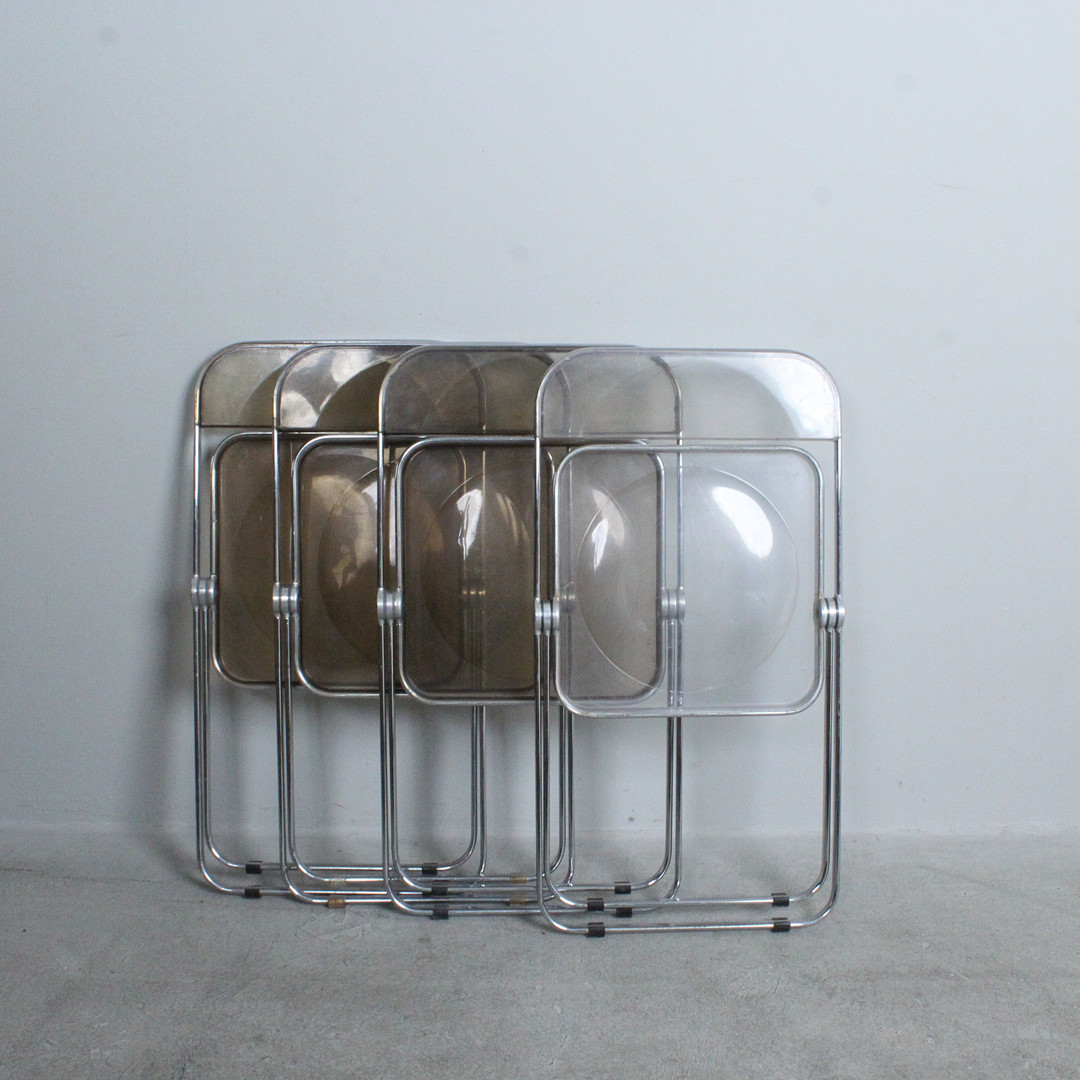 GIANCARLO PIRETTI. für Castelli, Vier Stühle/ Klappstühle, Modell 'Plia', Italien, 1970er Jahre.