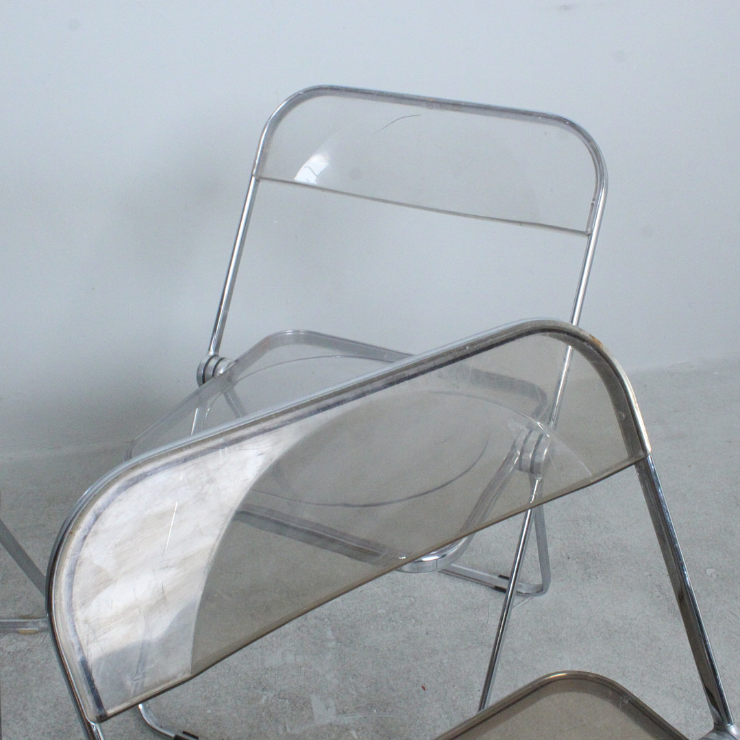 GIANCARLO PIRETTI. für Castelli, Vier Stühle/ Klappstühle, Modell 'Plia', Italien, 1970er Jahre.