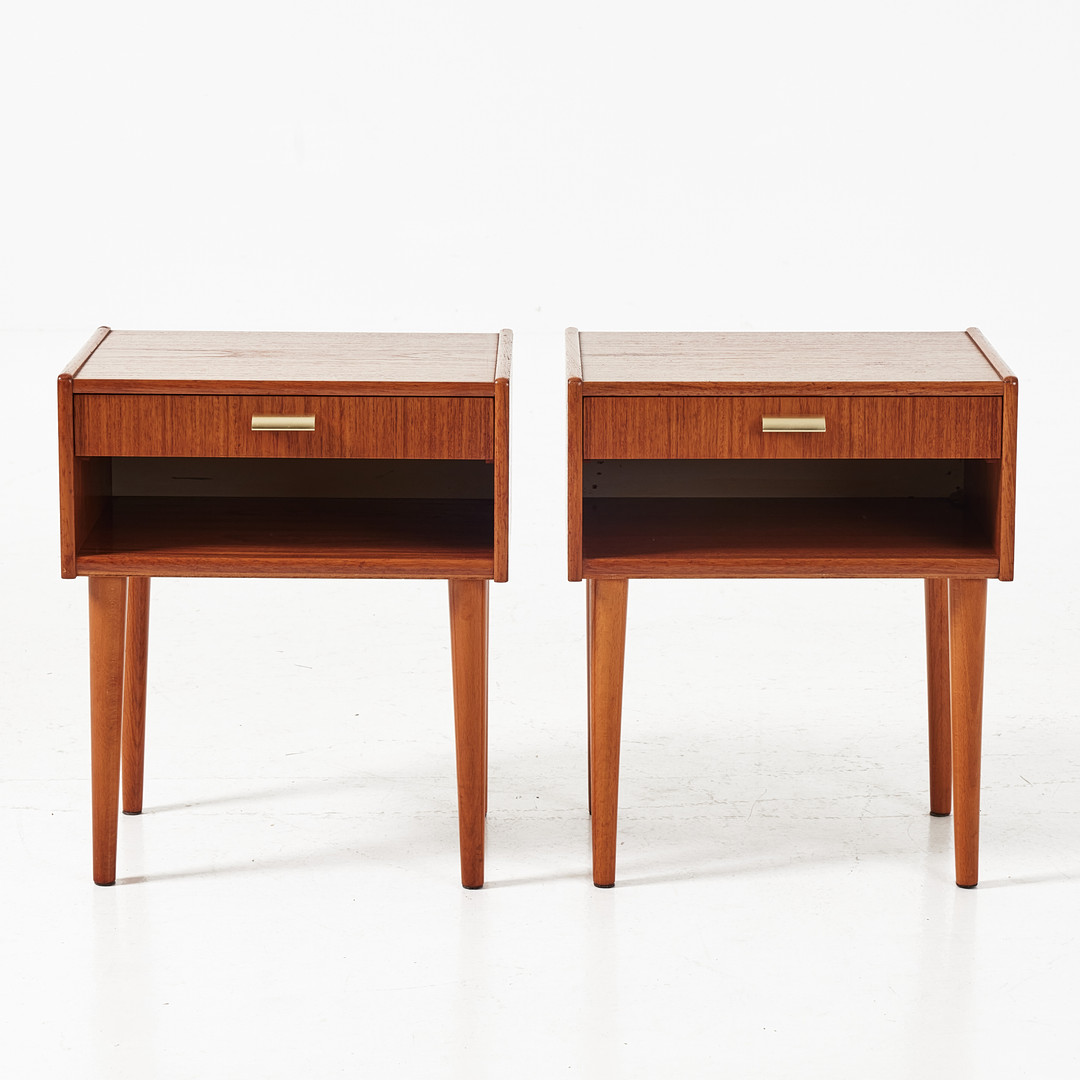 SÄNGBORD, 1 par, 1950/60-tal.