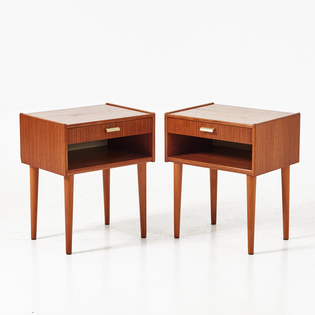 SÄNGBORD, 1 par, 1950/60-tal.