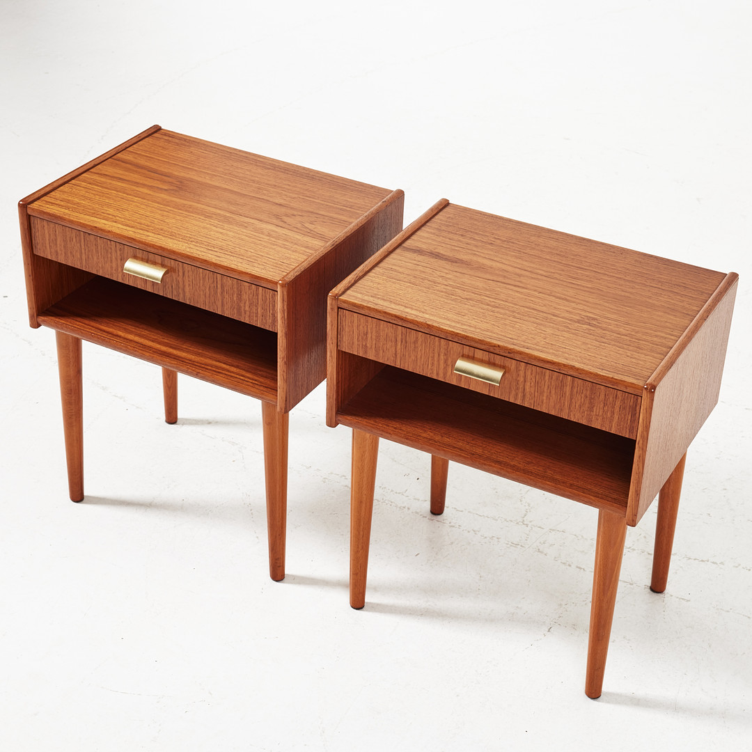 SÄNGBORD, 1 par, 1950/60-tal.