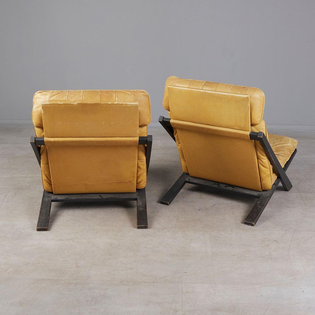 UBALD KLUG. De Sede, Zwei Sessel / Lounge Chairs, Modell 'DS80', Leder, 1970er Jahre, Schweiz (2).