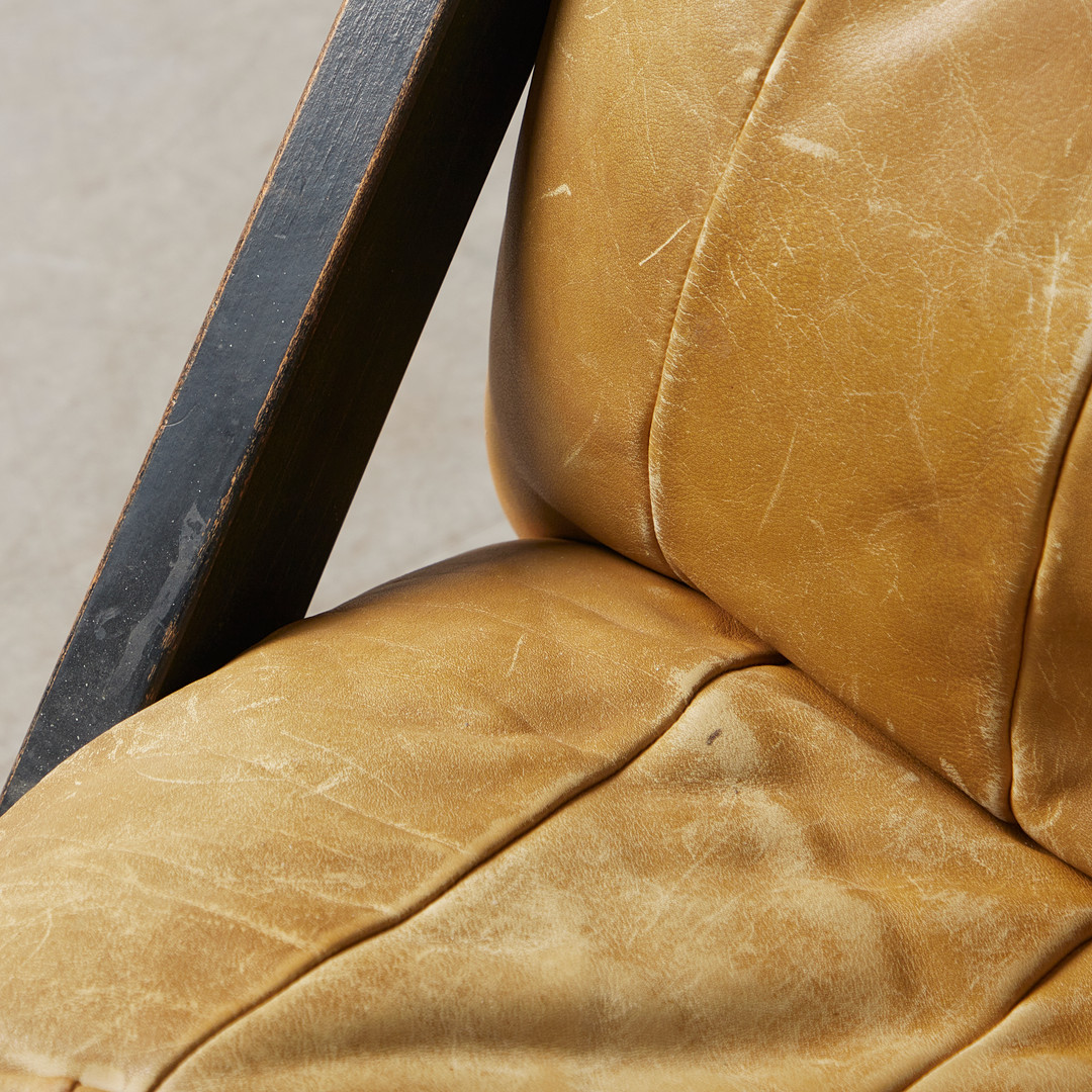 UBALD KLUG. De Sede, Zwei Sessel / Lounge Chairs, Modell 'DS80', Leder, 1970er Jahre, Schweiz (2).