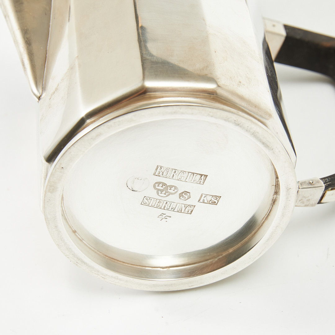 ERIK FLEMING. Kaffeservis, 3 delar, sterlingsilver, Atelier Borgila, Stockholm 1936.