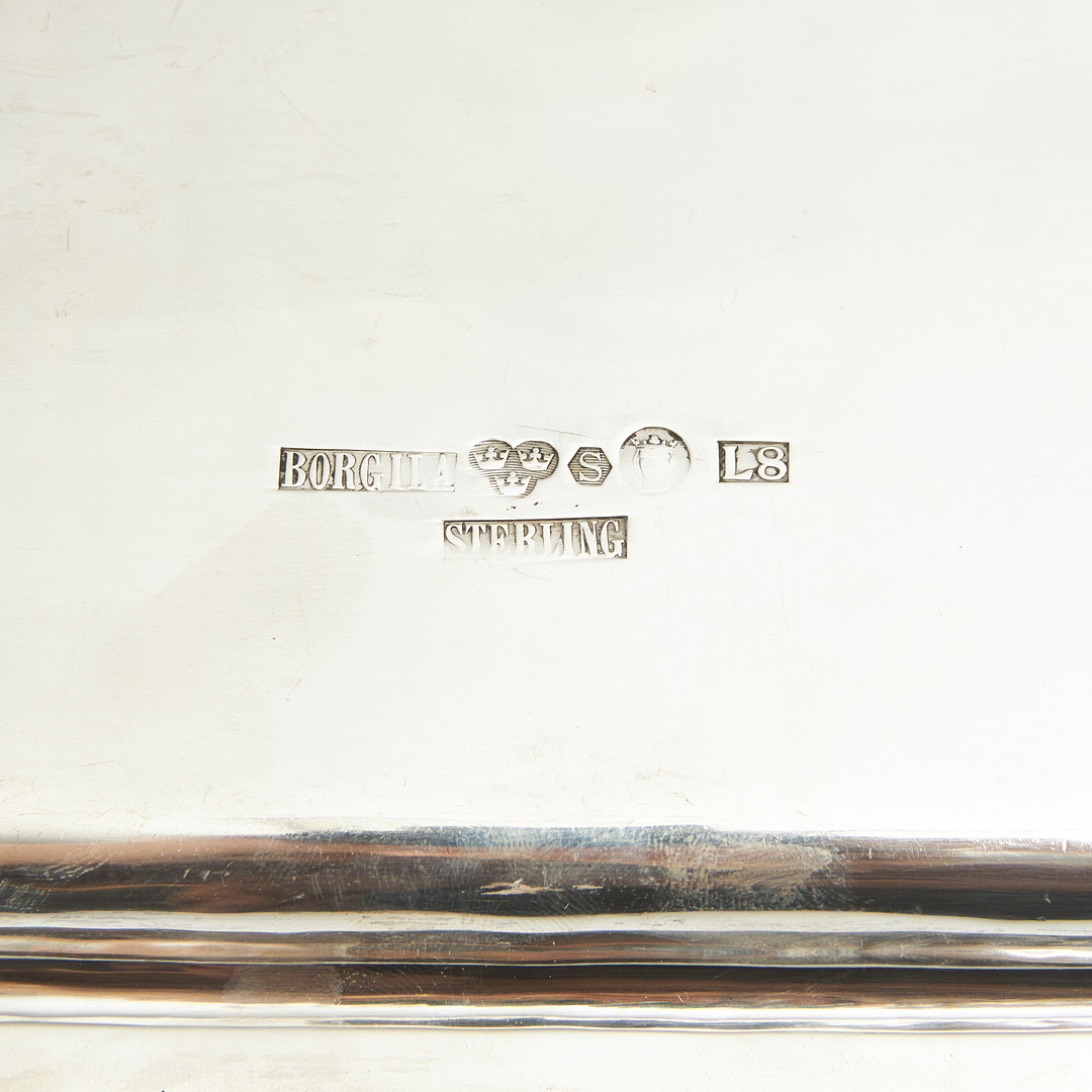 ERIK FLEMING. Bricka, sterlingsilver, Atelier Borgila, Stockholm 1937.