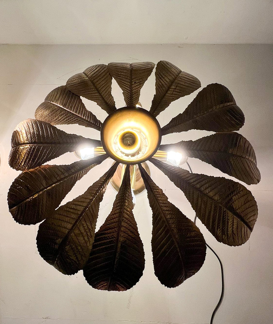 CARLO GIORGI. 2 Skulpturale Lampen/Tischlampen von Carlo Giorgi für für Bottega Gadda, Modell: Ippocastano, Italien, 1970er Jahre.